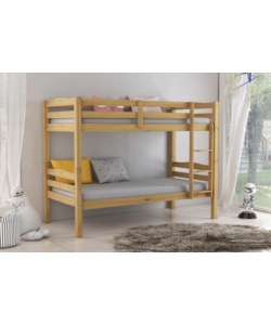 LETTO A CASTELLO "MARSIGLIA" IN PINO MASSELLO MIELE 90X190X150 CM